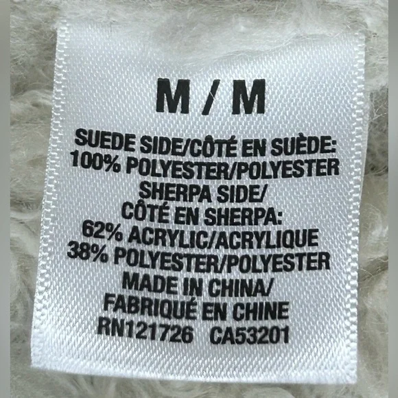 Aeropostale Women's M‎ Faux Suede Sherpa Lining Brown Vest Draped Open Front - Picture 8 of 9